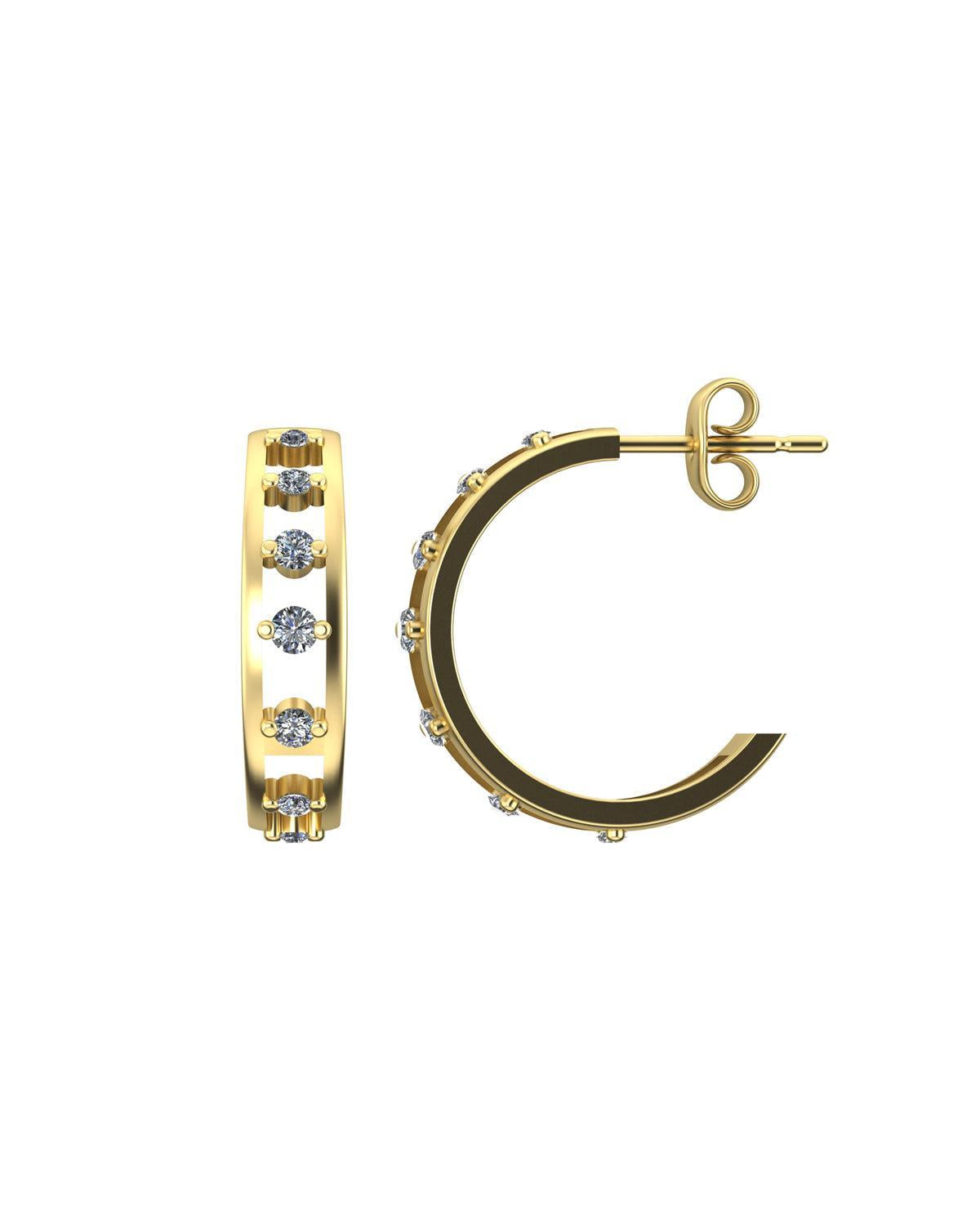 Loop 0.25 Carat Diamond Earrings-Veyaa