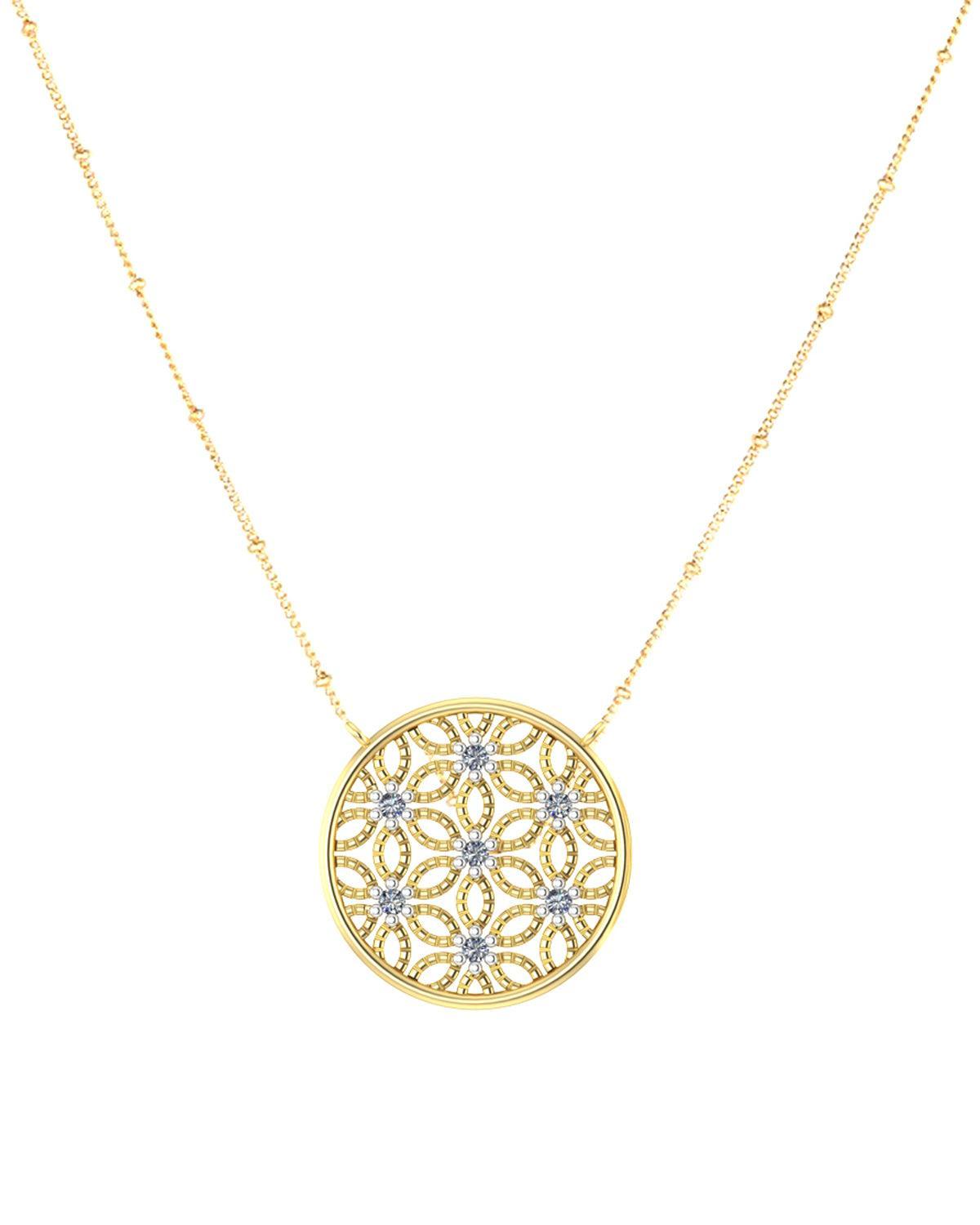 Halo 0.15 Carat Diamond Neckpiece-Veyaa