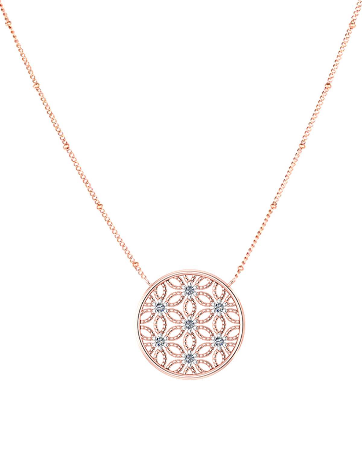 Halo 0.15 Carat Diamond Neckpiece-Veyaa