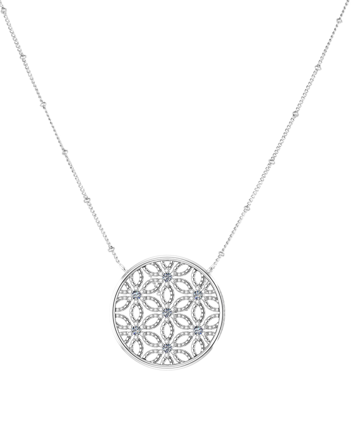 Halo 0.15 Carat Diamond Neckpiece-Veyaa