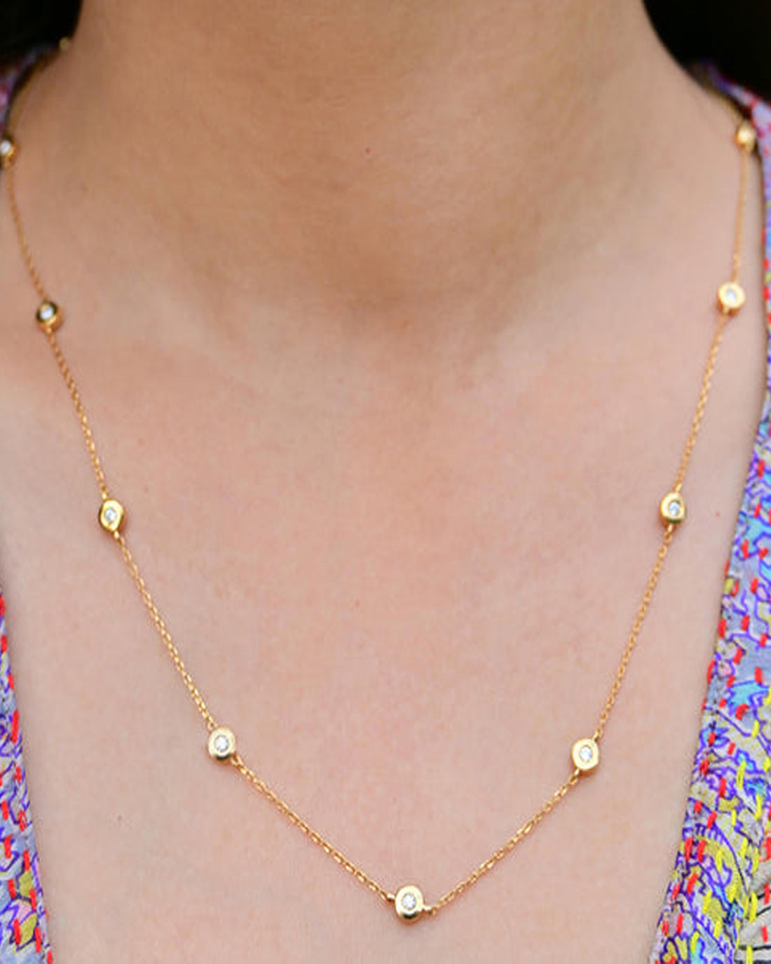 Barely There 0.32 Carat Diamond Necklace-Veyaa