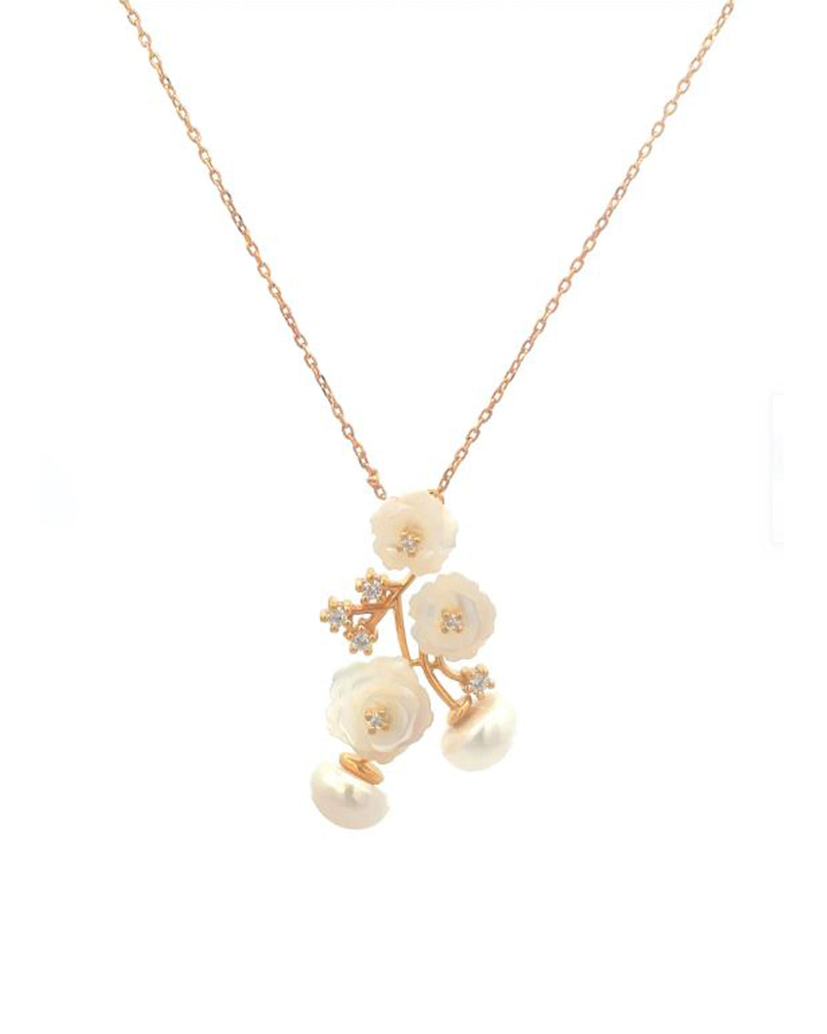 Flora 0.12 Carat Diamond Necklace-Veyaa