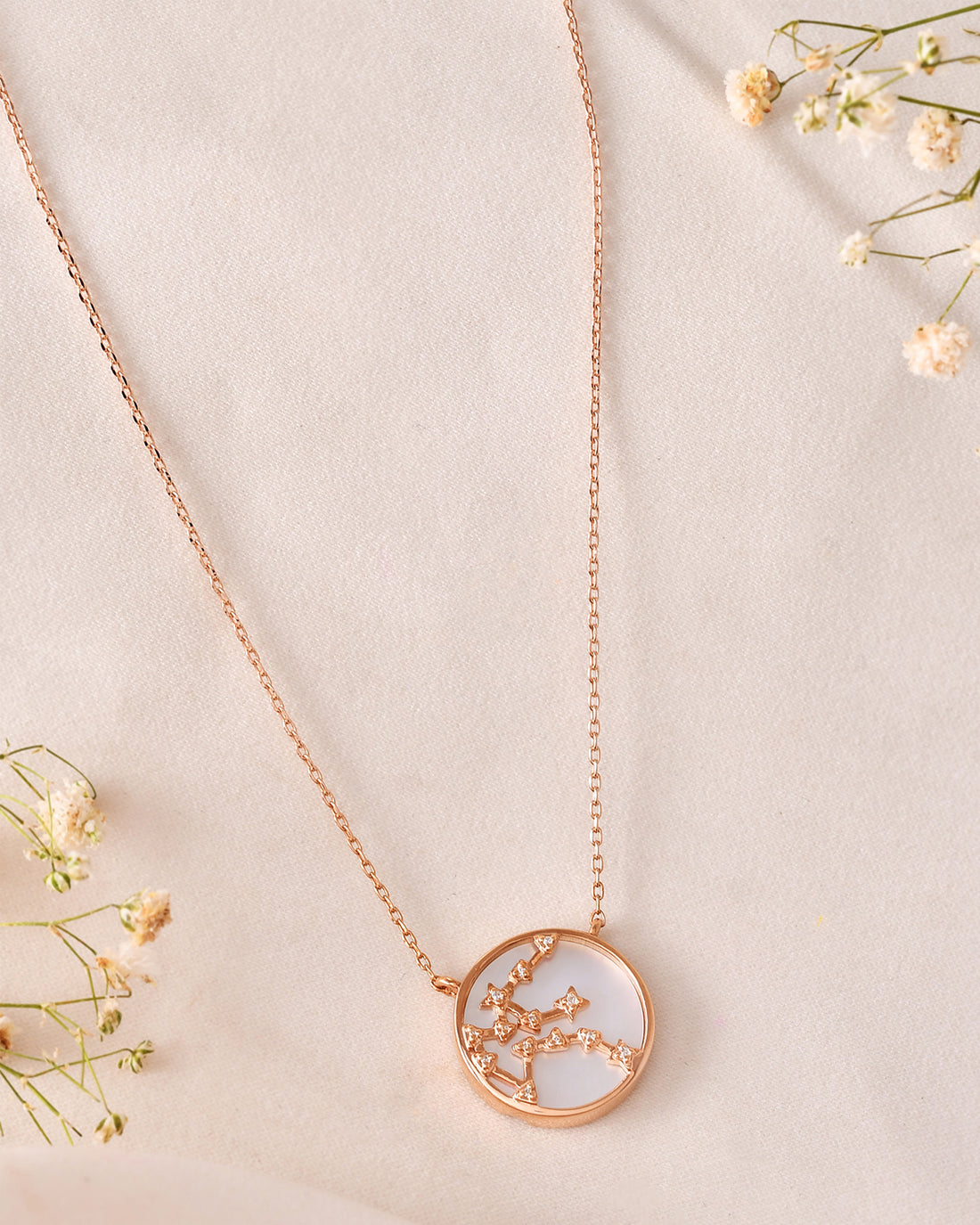 Aquarius Zodiac Necklace-Veyaa
