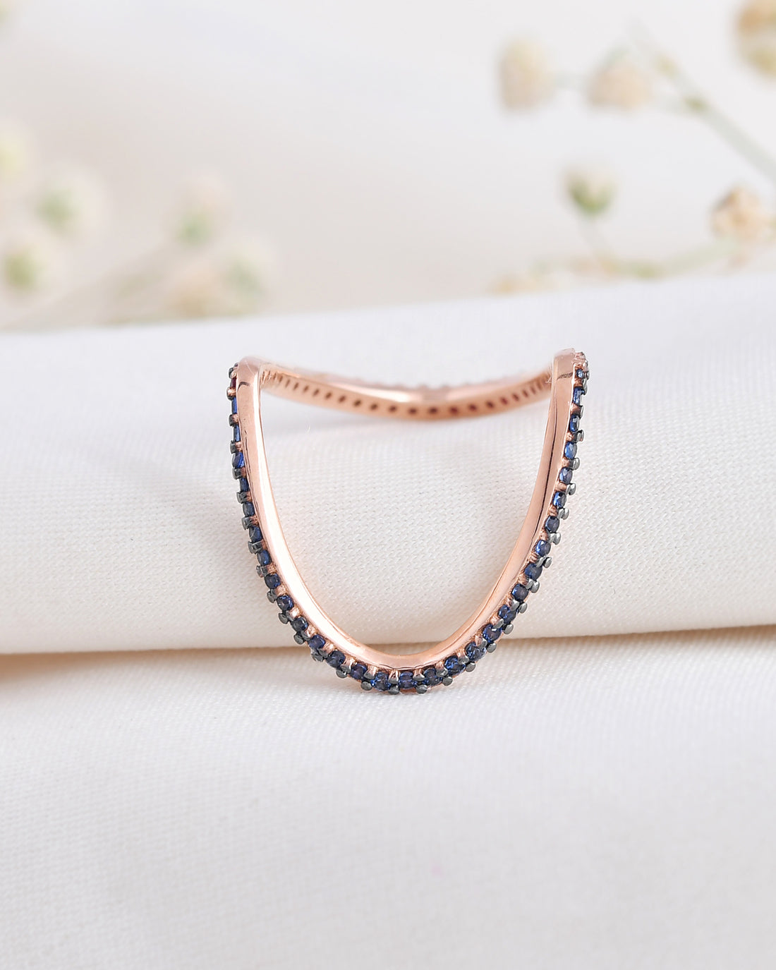 Twirl Natural Ruby and Sapphire Ring-Veyaa