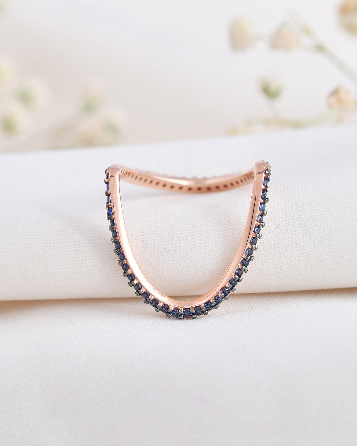 Twirl Natural Ruby and Sapphire Ring-Veyaa