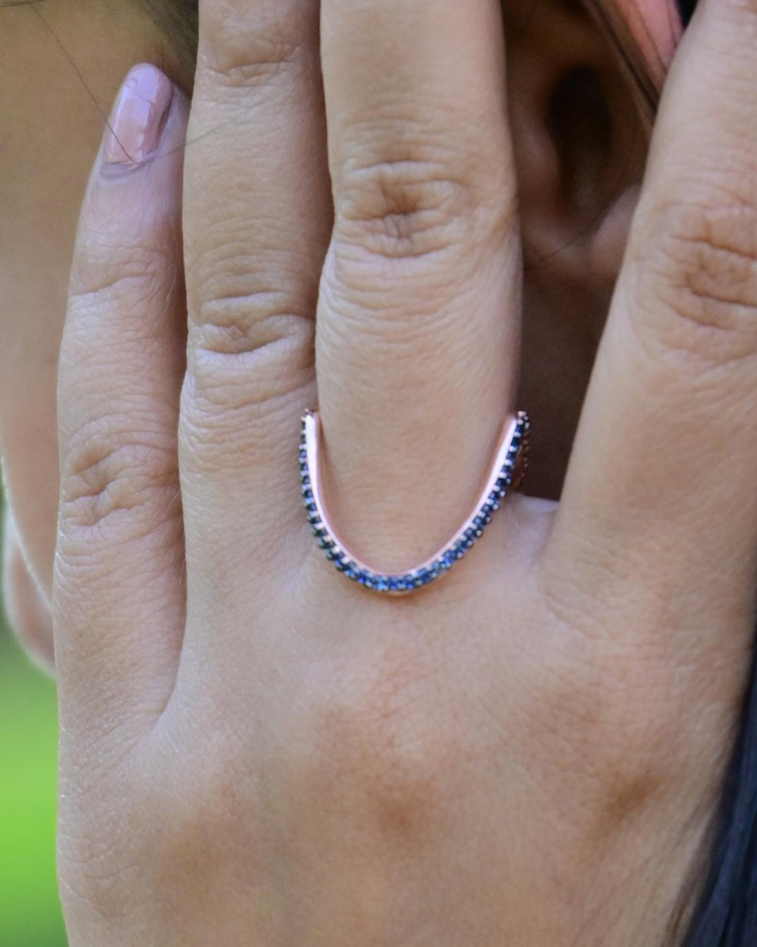 Twirl Natural Ruby and Sapphire Ring-Veyaa