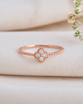 Magnolia 0.13 Carat Diamond Ring-Veyaa
