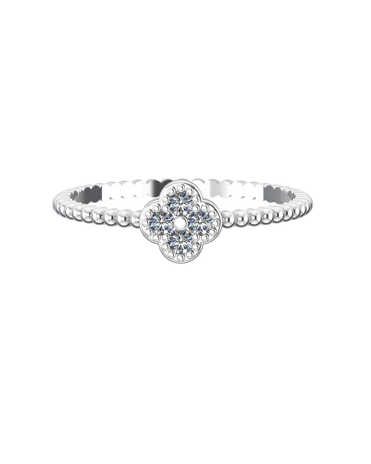 Magnolia 0.13 Carat Diamond Ring-Veyaa