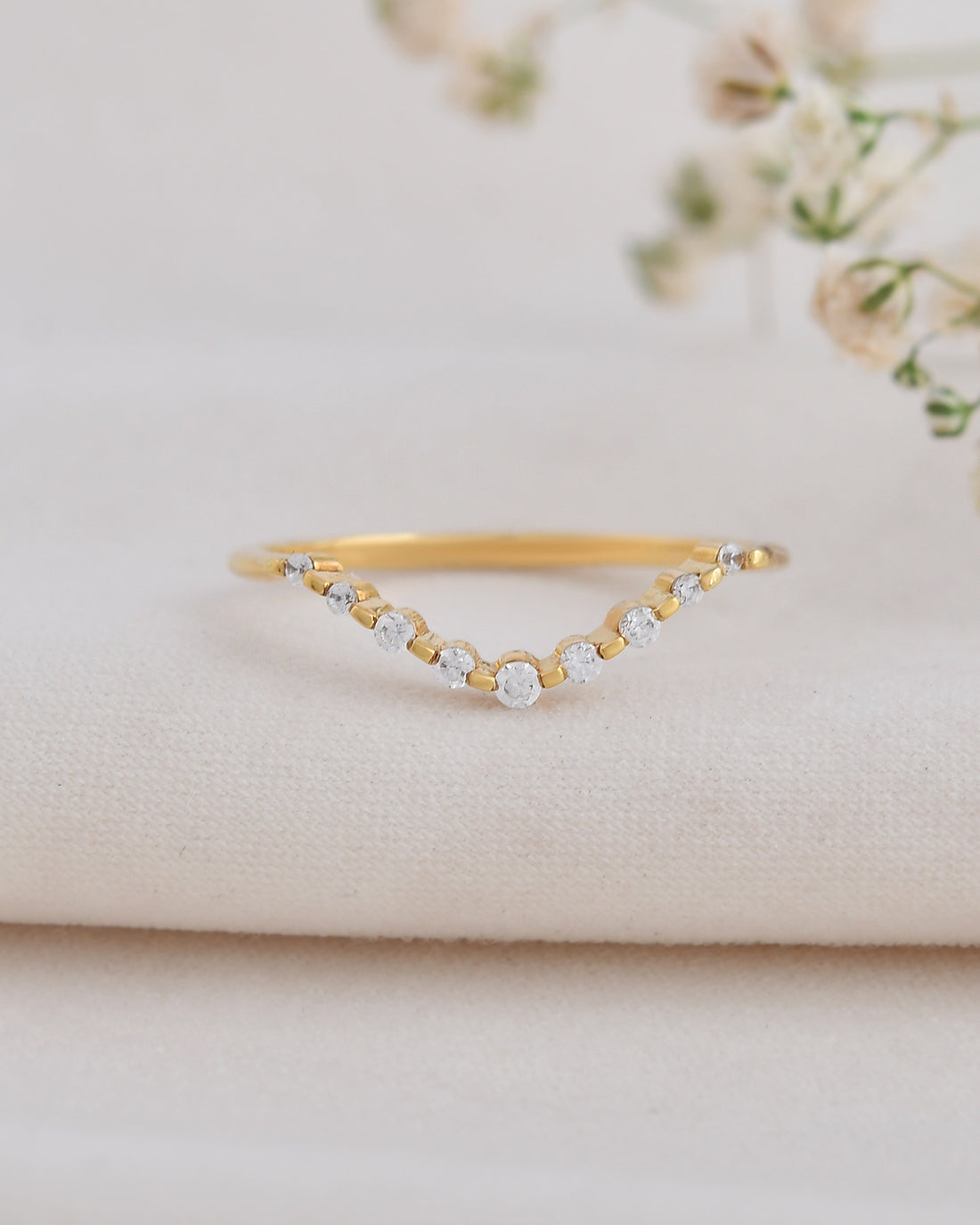 Hazel 0.12 Carat Diamond Ring-Veyaa