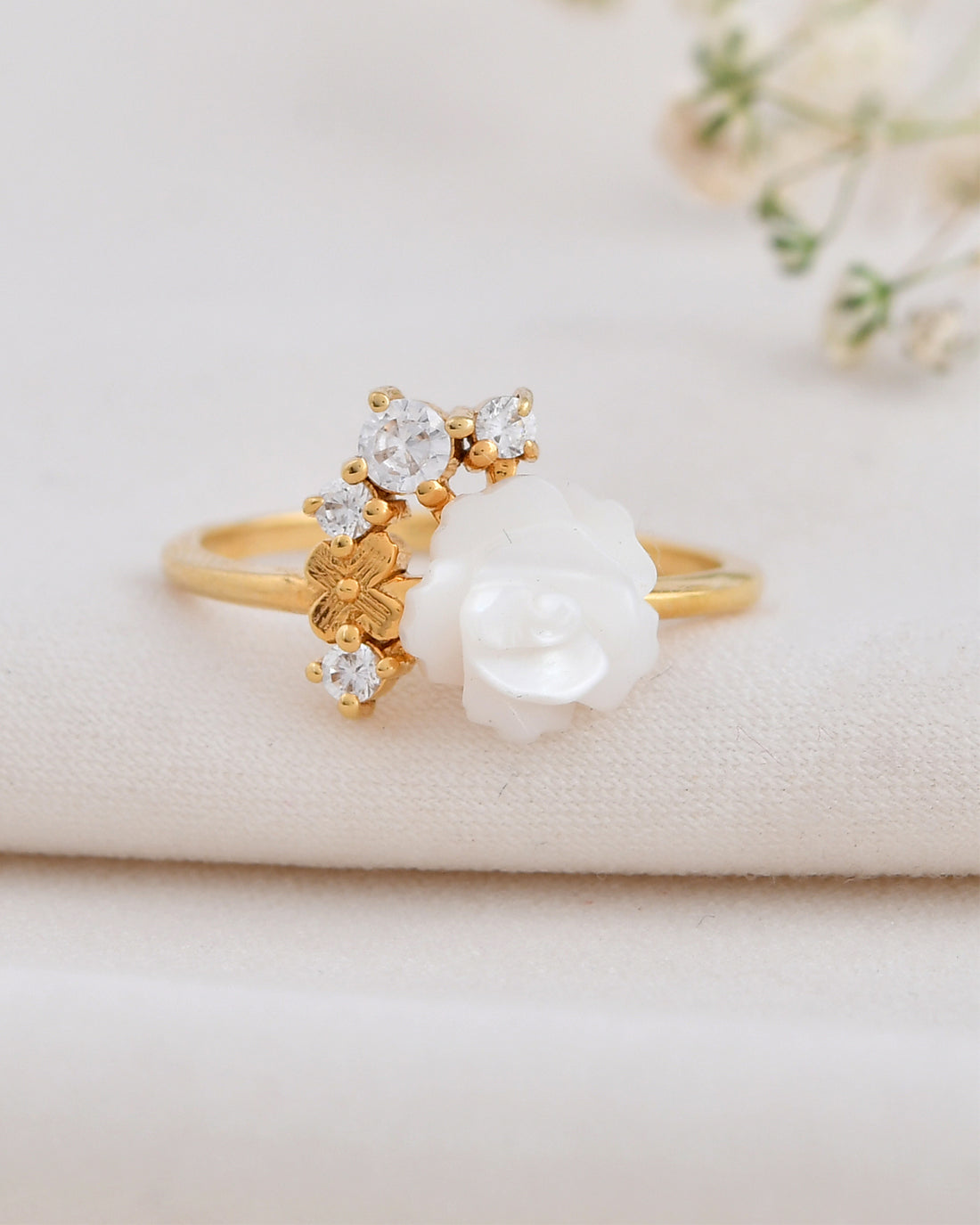 Rosebud 0.20 Carat Diamond Ring-Veyaa