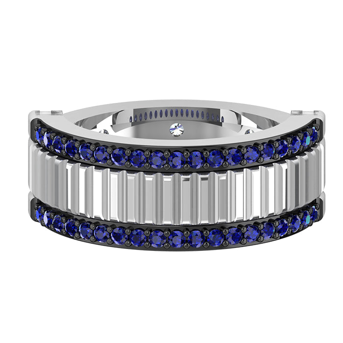 3 IN 1 Diamond and Natural Sapphire Band-Veyaa