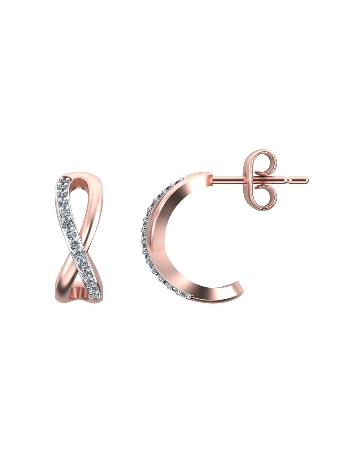 Eterna 0.11 Carat Diamond Earrings-Veyaa