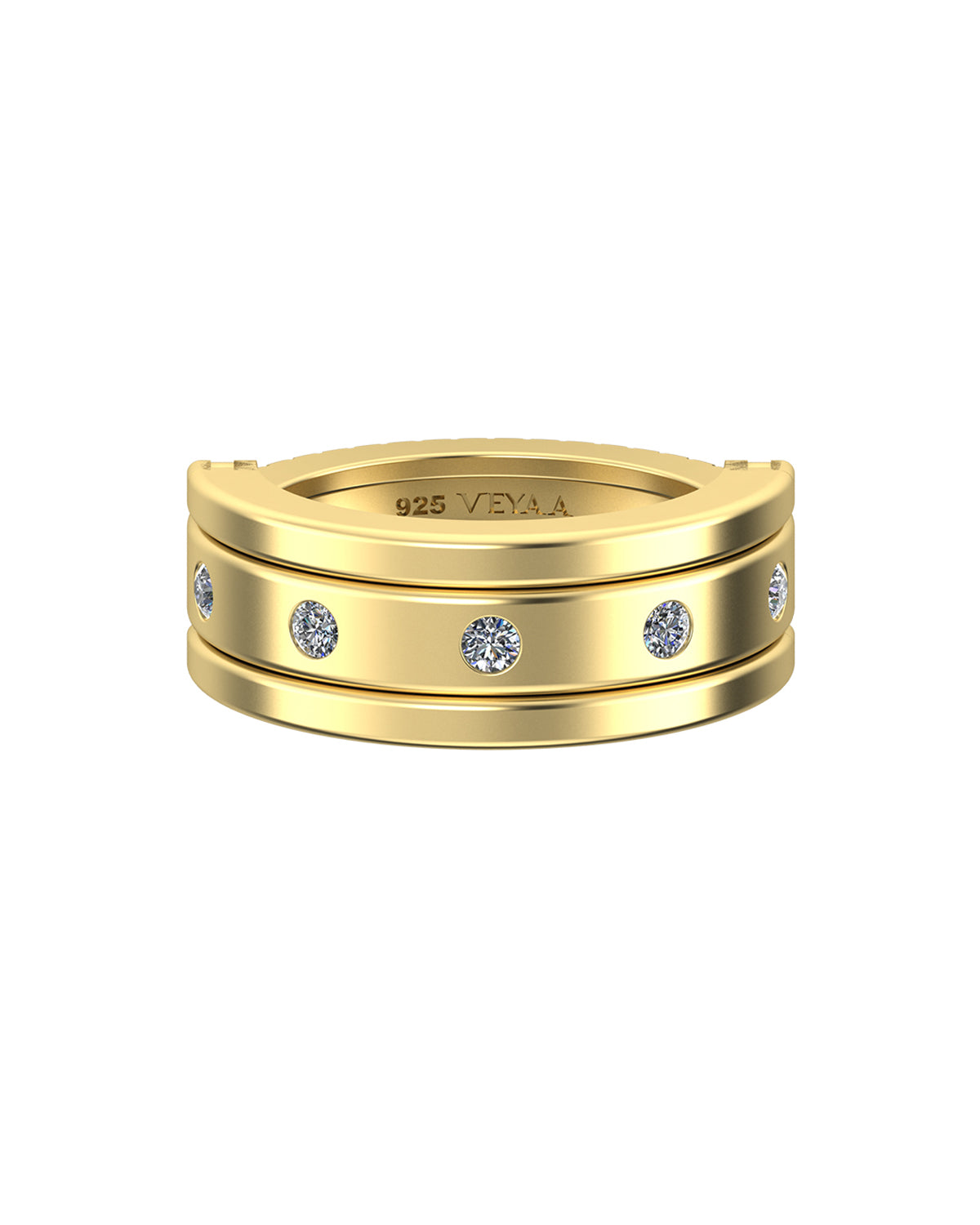 3 IN 1 0.16 Carat Diamond Band-Veyaa