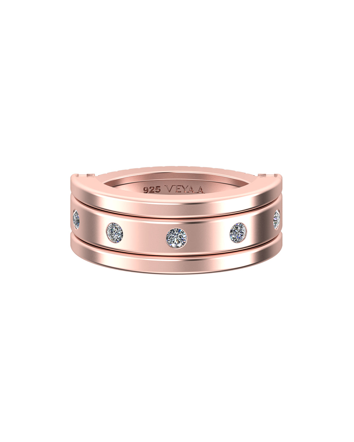 3 IN 1 0.16 Carat Diamond Band-Veyaa