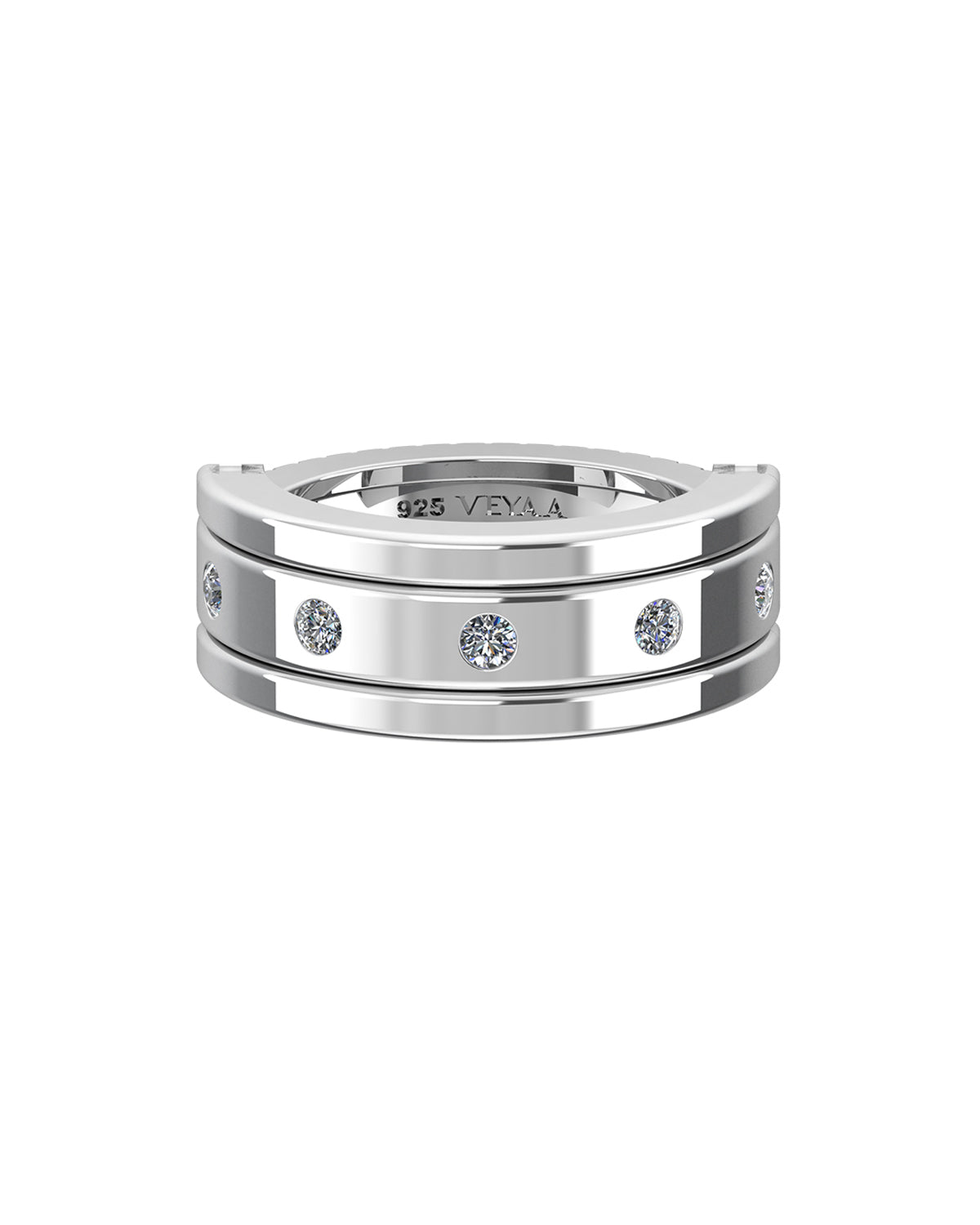 3 IN 1 0.16 Carat Diamond Band-Veyaa