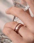 3 IN 1 Diamond and Natural Ruby Band-Veyaa