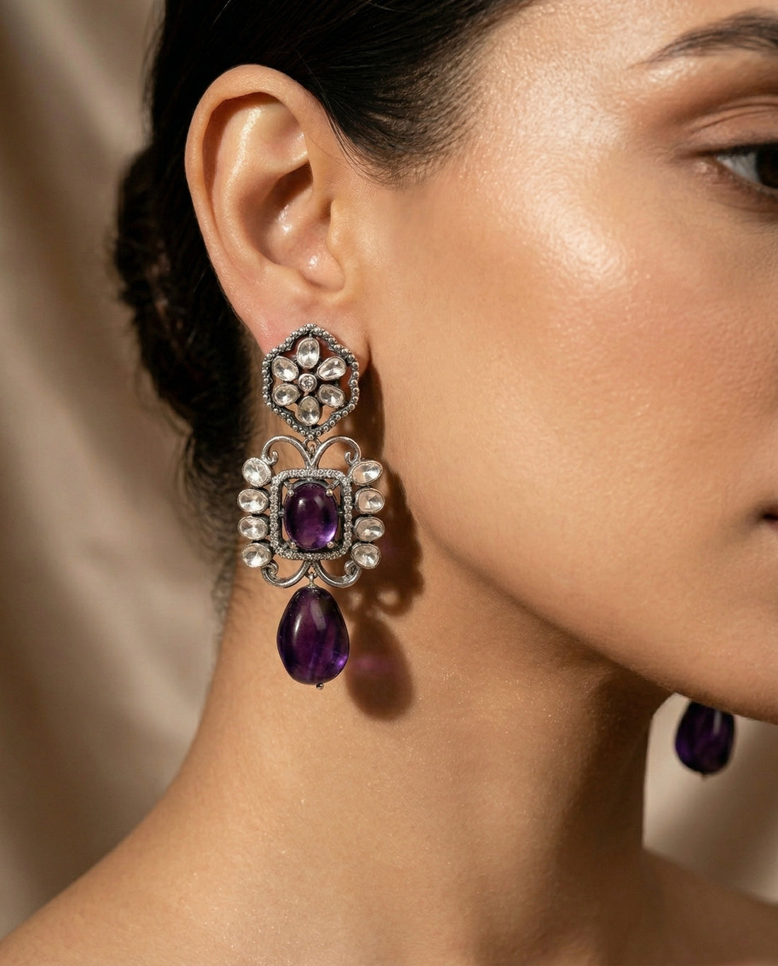 Zoya Polki Amethyst  (T.wt 27.46 ct)