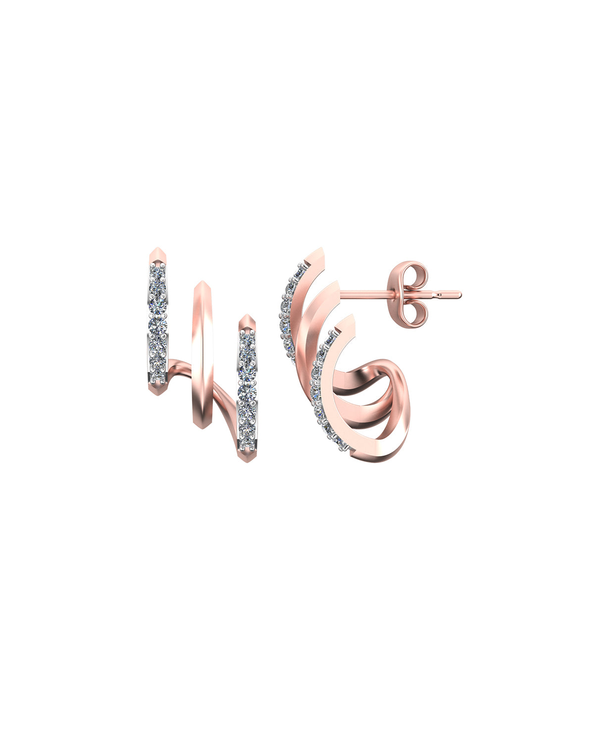 Gleam 0.38 Carat Diamond Earrings-Veyaa
